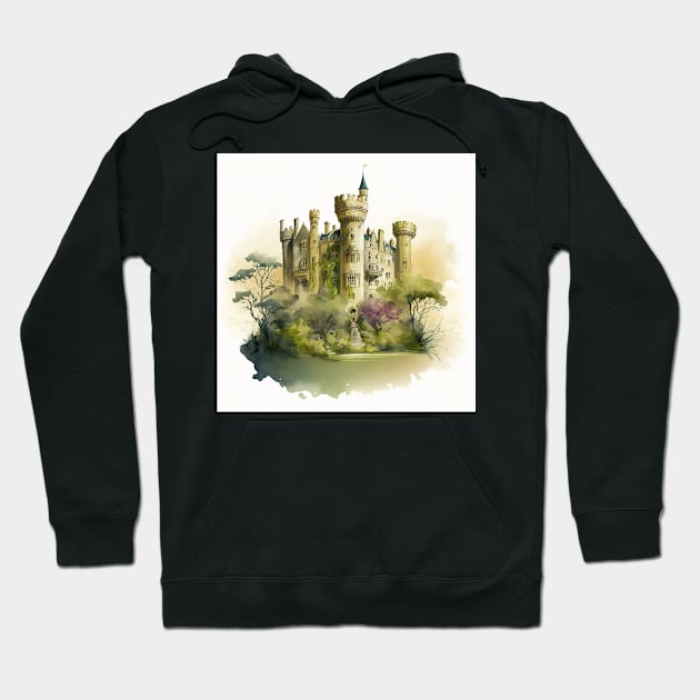 Castle Watercolor Dream Hoodie by Abili-Tees